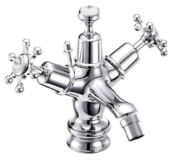 Смеситель для биде Burlington Regent BIR13-QT хром/ручки белые купить в интернет-магазине сантехники Sanbest