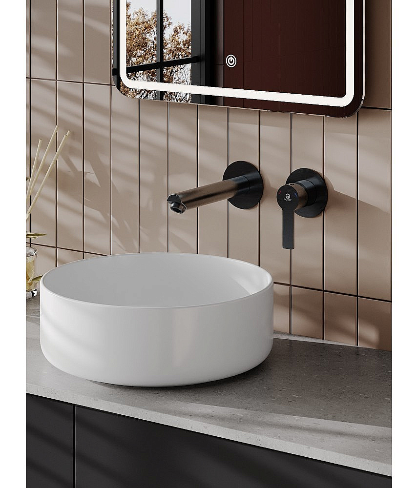 Cмеситель для раковины Agger Easy A3172255 оружейная сталь матовая купить в интернет-магазине сантехники Sanbest