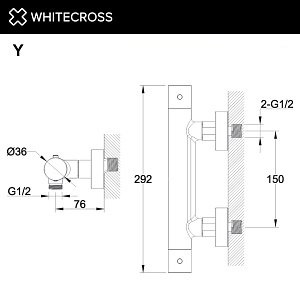 Смеситель для душа WhiteCross Y Y1246GL золото купить в интернет-магазине сантехники Sanbest