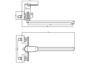 Cмеситель для ванны Aquatek Ника AQ1842CR хром купить в интернет-магазине сантехники Sanbest