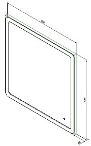 Зеркало Aquanet Ирис 80 в ванную от интернет-магазине сантехники Sanbest