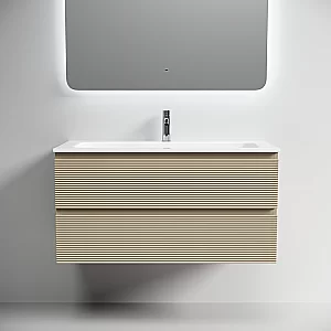 Тумба с раковиной Sancos FOLK FL100CP/CN7013 100 капучино для ванной в интернет-магазине Sanbest