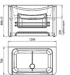 Ванна акриловая Радомир Арчи акриловая 1-01-0-0-1-341 120х70 белая купить в интернет-магазине Sanbest