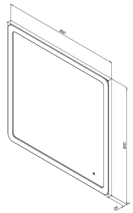 Зеркало Aquanet Ирис 80 в ванную от интернет-магазине сантехники Sanbest