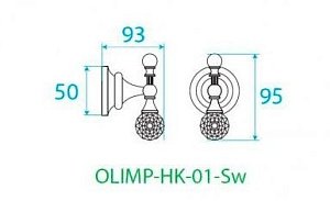 Крючок Cezares OLIMP-HK-02-Sw бронза купить в интернет-магазине сантехники Sanbest
