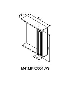 Зеркало со шкафом RedBlu by Damixa Palace One M41MPR0651WG в ванную от интернет-магазине сантехники Sanbest