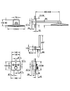 Душевая система Grohe SmartControl 34712000 купить в интернет-магазине сантехники Sanbest