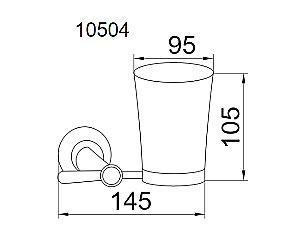 Стакан для зубных щеток Boheme Chiaro 10504 купить в интернет-магазине сантехники Sanbest