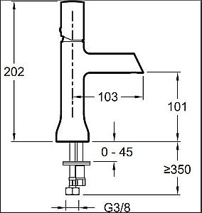 Cмеситель для раковины Jacob Delafon TOOBI E7329-CP хром купить в интернет-магазине сантехники Sanbest