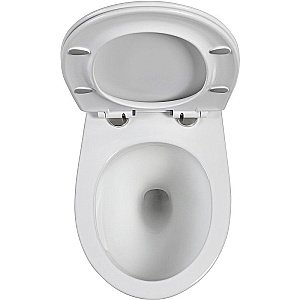 Унитаз подвесной Orange CI07-100W+APB244 безободковый, с крышкой микролифт, с инсталляцией, белый/кнопка черная купить в интернет-магазине Sanbest