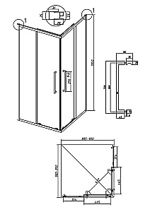 Душевой уголок Grossman Cosmo 90х90 300.K33.02.9090.10.00 стекло прозрачное/профиль хром купить в интернет-магазине Sanbest