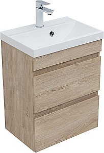 Тумба с раковиной Aquanet Нота New 334196 50 дуб светлый для ванной в интернет-магазине Sanbest