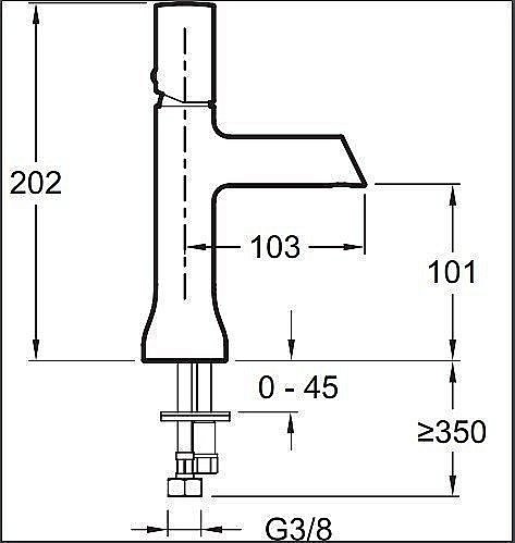 Cмеситель для раковины Jacob Delafon TOOBI E7329-CP хром купить в интернет-магазине сантехники Sanbest
