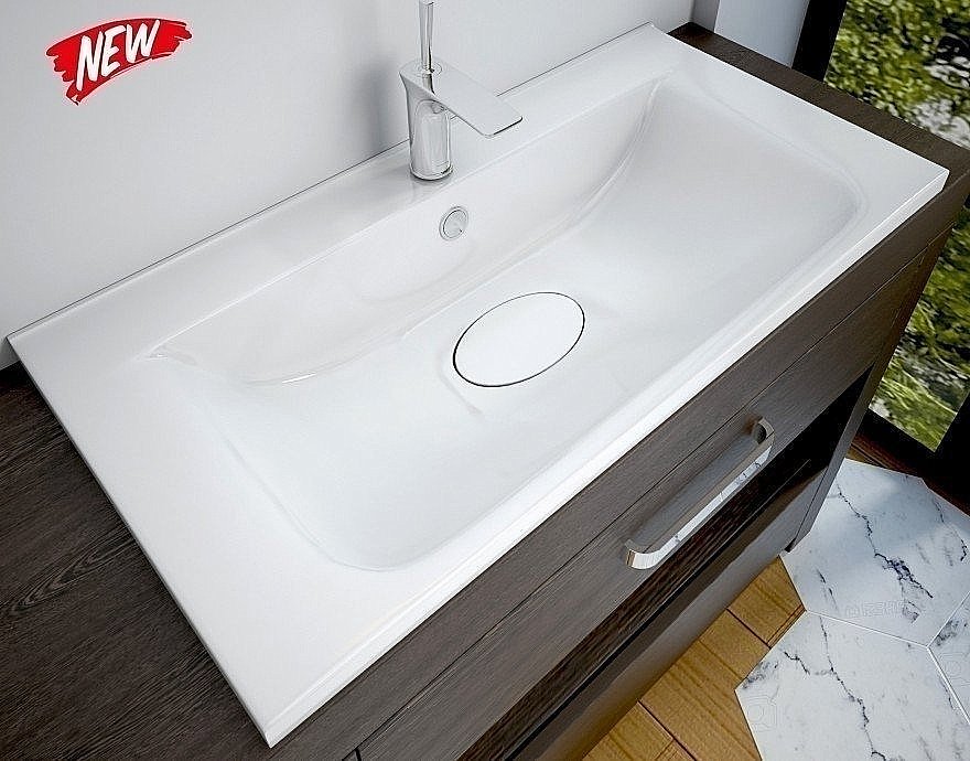 Раковина Эстет BALI silk 100 ФР-00014909 белая матовая купить в интернет-магазине Sanbest