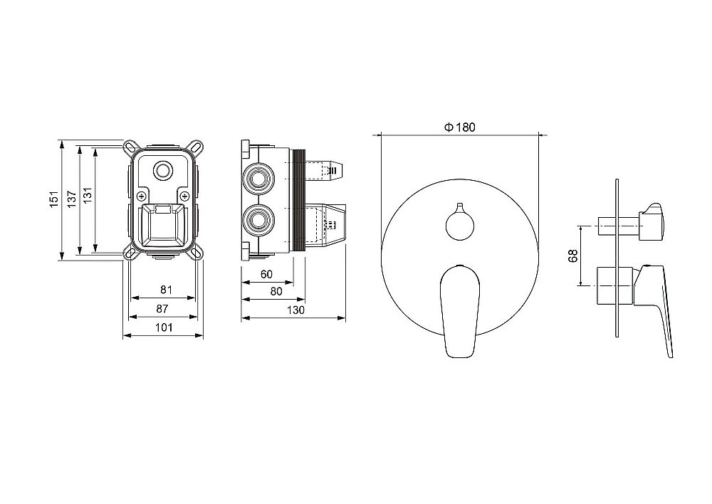 Смеситель для ванны Aquatek Бетта AQ1147CR хром купить в интернет-магазине сантехники Sanbest