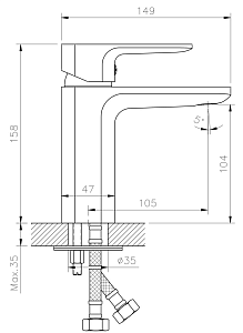 Смеситель для раковины Koller Pool Trend TR0200 хром купить в интернет-магазине сантехники Sanbest