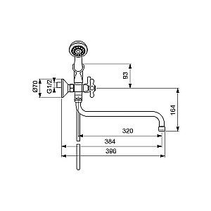 Смеситель для ванны Vidima RETRO BA129AA купить в интернет-магазине сантехники Sanbest