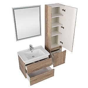 Тумба с раковиной Art&Max AM-Techno-900-2C-SO-LW623/641617 Дуб мелфорд натуральный для ванной в интернет-магазине Sanbest
