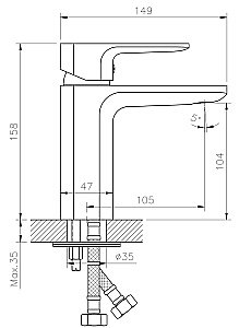 Смеситель для раковины Koller Pool Trend TR0200 хром купить в интернет-магазине сантехники Sanbest
