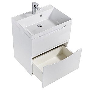 Тумба с раковиной BelBagno MARINO H60-2C-SO-BL-P 60 Bianco Lucido для ванной в интернет-магазине Sanbest