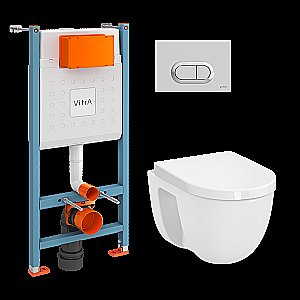 Унитаз подвесной Vitra S40 L-box 9005B003-7211 с инсталляцией, белый купить в интернет-магазине Sanbest