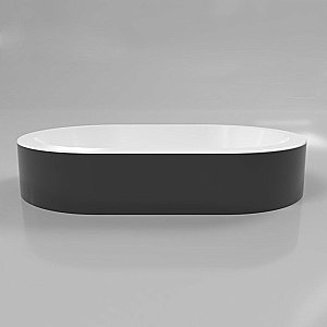 Раковина накладная WhiteCross Malachite A 55 0721.055035.10100 черная, белая купить в интернет-магазине Sanbest