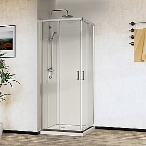 Душевой уголок Vincea City VSS-5CT900CL 90х90 стекло прозрачное/профиль хром купить в интернет-магазине Sanbest