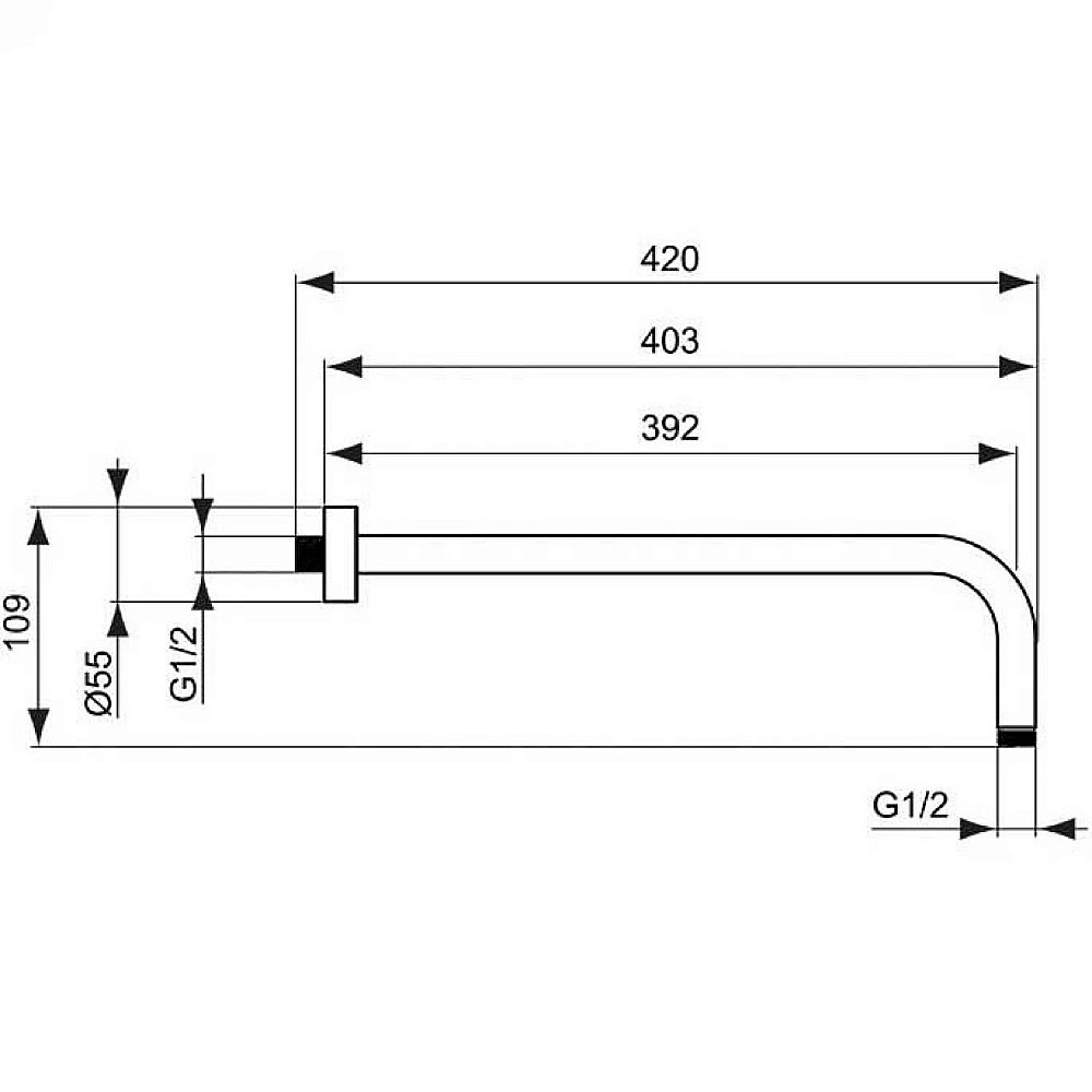 Душевая система Ideal Standard Idealrain Ceraflex BD006XC купить в интернет-магазине сантехники Sanbest