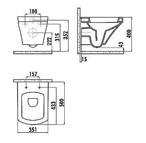 Унитаз подвесной с функцией биде CREAVIT SORTI SR320-00CB00E белый купить в интернет-магазине Sanbest
