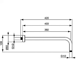 Душевая система Ideal Standard Idealrain Ceraflex BD006XC купить в интернет-магазине сантехники Sanbest