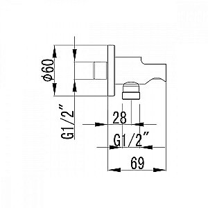 Подключение для душевого шланга Lemark LM4885B купить в интернет-магазине сантехники Sanbest