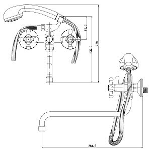 Смеситель для ванны Lemark Promotion LM6041C купить в интернет-магазине сантехники Sanbest