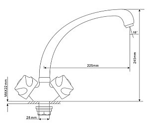 Смеситель для кухни MIXLINE ML 522120 купить в интернет-магазине сантехники Sanbest