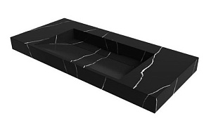 Раковина-моноблок FLAT NERO MARQUINA 859-100-NM 100 черный мрамор купить в интернет-магазине Sanbest