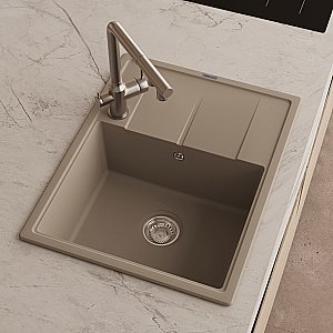 Кухонная мойка Abber Quarz 65х51 AQ2903S песочная матовая купить в интернет-магазине сантехники Sanbest