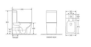Унитаз напольный D&K Berlin DT1437016 белый, безободковый, с бачком, с крышкой микролифт купить в интернет-магазине Sanbest