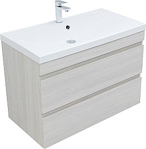 Тумба с раковиной Aquanet Нота New 334205 90 дуб холден для ванной в интернет-магазине Sanbest