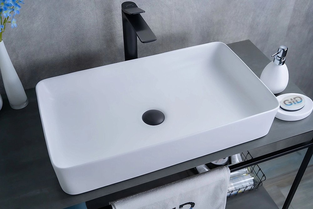Раковина накладная Gid Geometrico 60 Wm9396 51189 белая матовая купить в интернет-магазине Sanbest