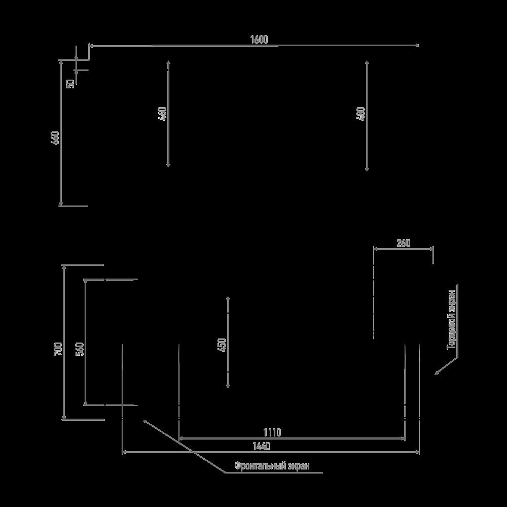 Ванна Alex Baitler GARDA 160х70 купить в интернет-магазине Sanbest