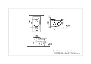 Унитаз подвесной Vitra Mia Round 9856B003-7200 безободковый, с инсталляцией, с крышкой микролифт купить в интернет-магазине Sanbest