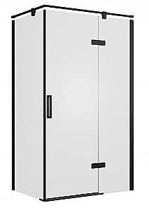 Душевой уголок Bravat BLACKLINE BS120.3113AB 80х120 стекло прозрачное/профиль черный купить в интернет-магазине Sanbest