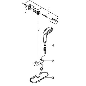 Душевой гарнитур Grohe New Tempesta Cosmopolitan 100 26083002 хром купить в интернет-магазине сантехники Sanbest