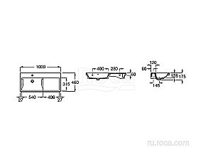Раковина Roca The Gap 100 3270MB000 белая купить в интернет-магазине Sanbest