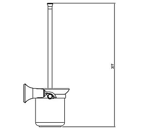 Ершик для туалета Kaiser KH-4006 бронза купить в интернет-магазине сантехники Sanbest