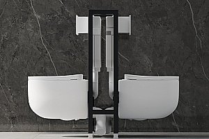 Инсталляция для унитаза ABBER AC0106 двойная купить в интернет-магазине сантехники Sanbest