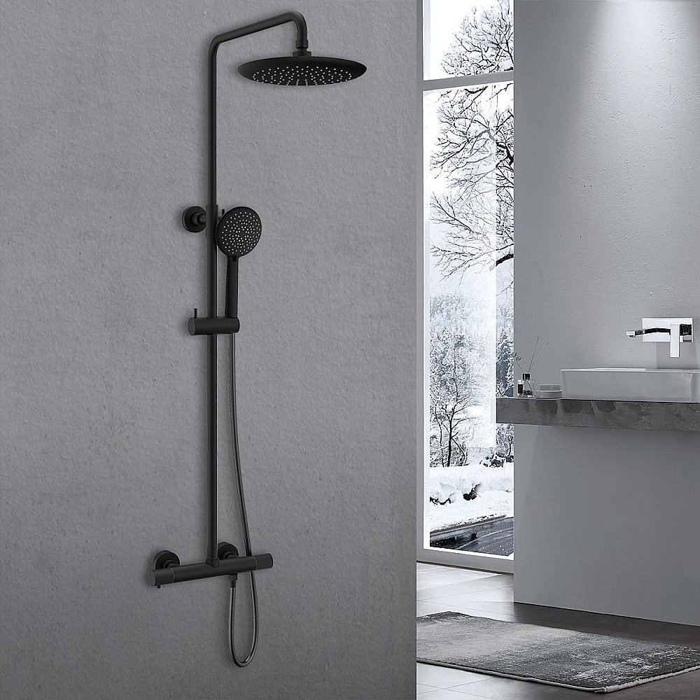 Душевая система Vincea Desire VSFS-1D0TMB черная матовая купить в интернет-магазине сантехники Sanbest