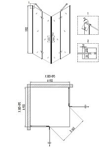 Душевой уголок Niagara Nova NG- 6613-08 90x90 купить в интернет-магазине Sanbest