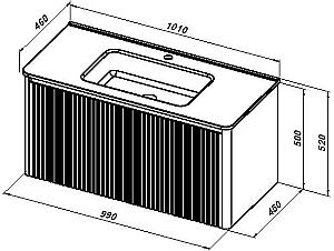 Тумба с раковиной Allen Brau Gravity 100 1.370018.WM белая матовая для ванной в интернет-магазине Sanbest
