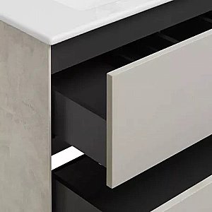 Тумба с раковиной Акватон Сохо 100 слэйт/галька серая для ванной в интернет-магазине Sanbest