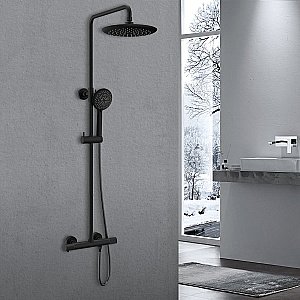 Душевая система Vincea Desire VSFS-1D0TMB черная матовая купить в интернет-магазине сантехники Sanbest